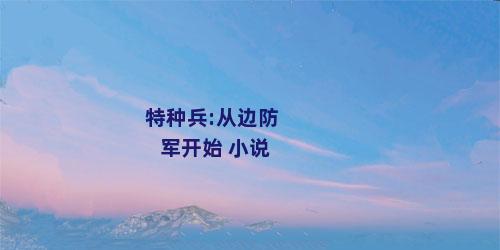 特种兵:从边防军开始 小说
